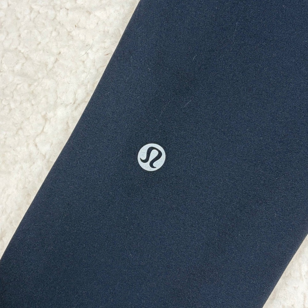Lululemon High Rise Leggings Navy Blue Split Hem Athletic Pants Size 6 LW5GYIS - Picture 3 of 8
